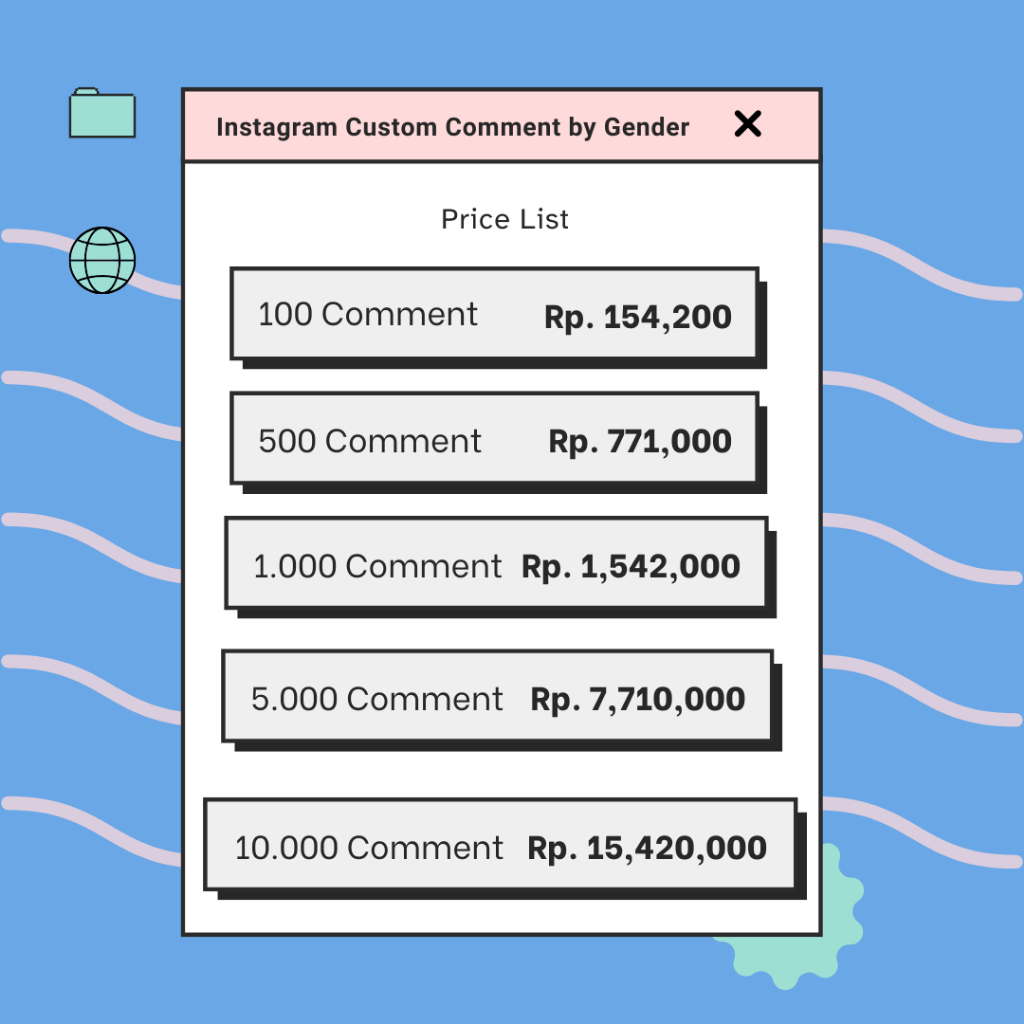 Instagram Komentar Custom Berdasarkan Gender/Kelamin | Komentar Cewek atau Cowok | Komentar Mix | Ko