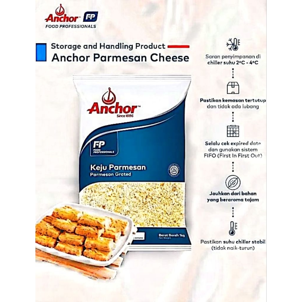 Anchor Keju Permesan (Parut) 1Kg