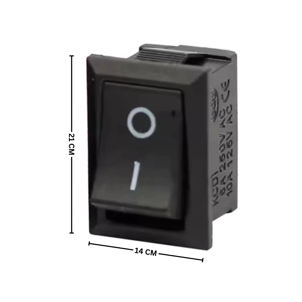 AA47 Tombol On Off Motor Mobil Kotak Saklar Switch On Of LED Stang Motor 6 Pin Tombol Hazard Push On