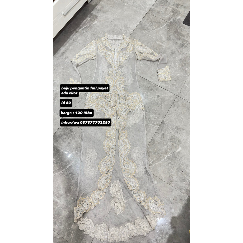 kebaya pengantin full payet