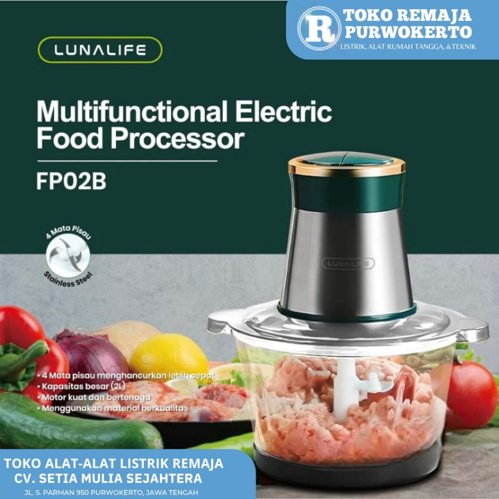 CHOPPER DAGING KACA LUNALIFE FP-02B