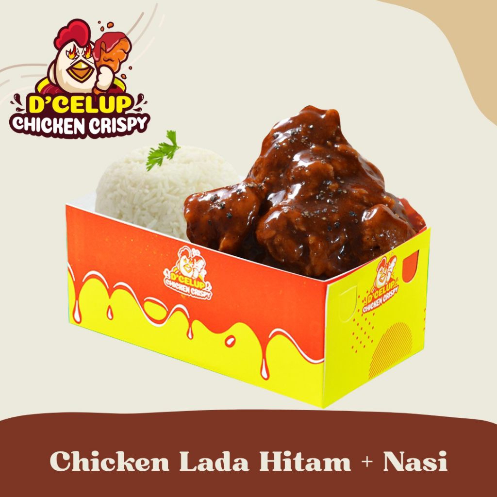 

Chicken Saus Lada Hitam + Nasi