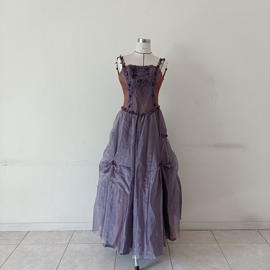 Party dress lilac classic/ Dress Pesta dewasa / Lilac party gown / Organza party dress
