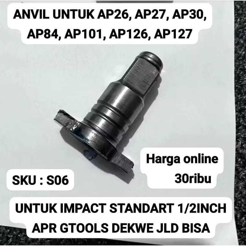 APR JAPAN S06 ANVIL impact jumbo 1/2inch Kepala impct Universal 300nm - 1000nm Bahan Baja