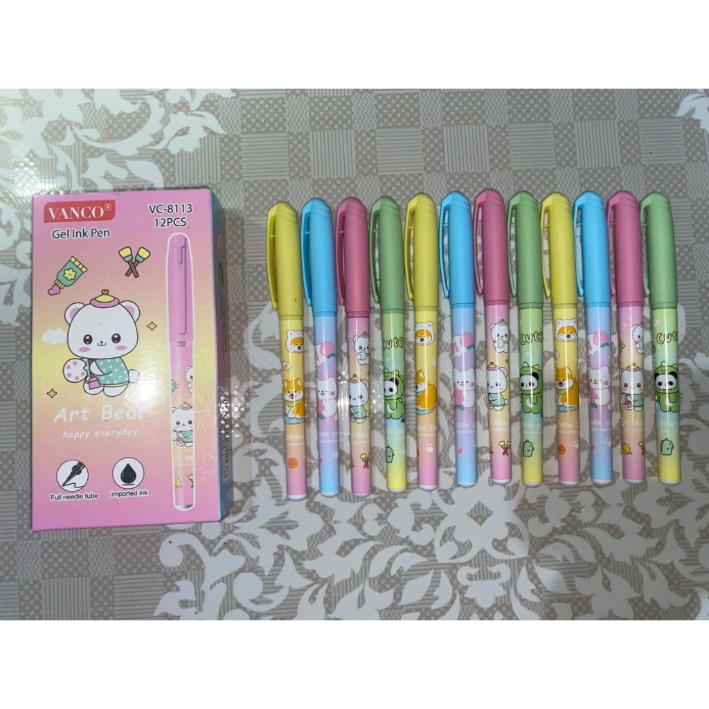 

1 pcs pulpen Art Bear VANCO gel Ini Pen VC- 8113