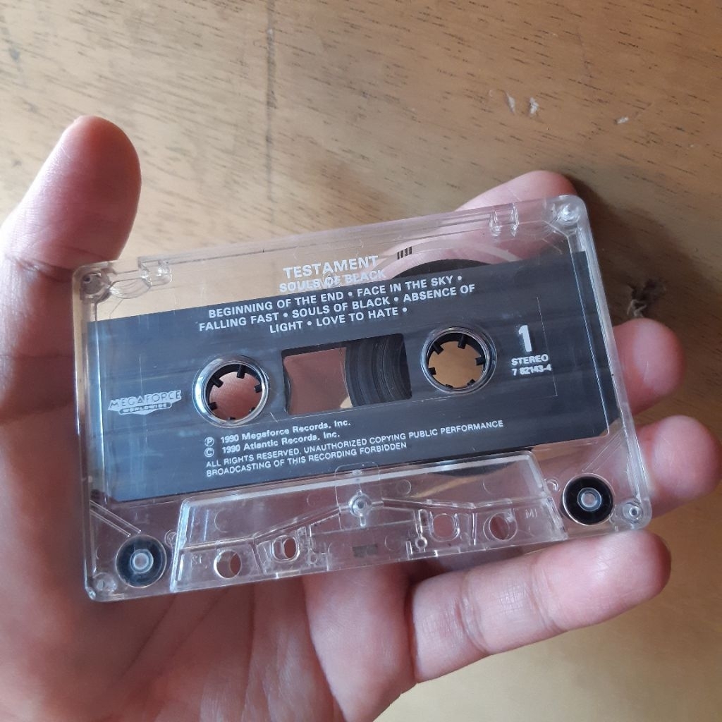 Kaset Pita Testament Souls Of Black Heavy Metal hanya kaset