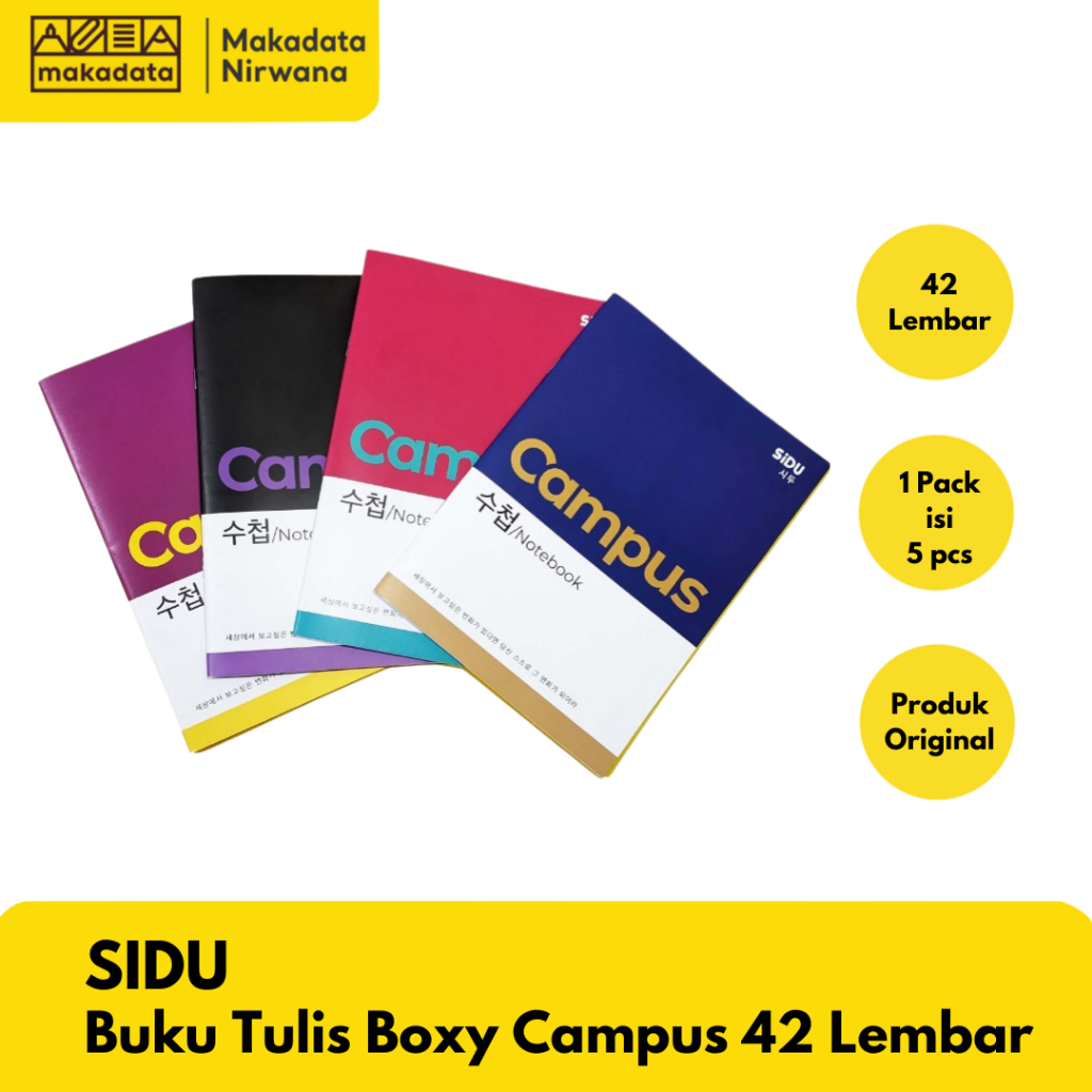 

SIDU BUKU TULIS BOXY CAMPUS 42 LEMBAR (1 PACK)