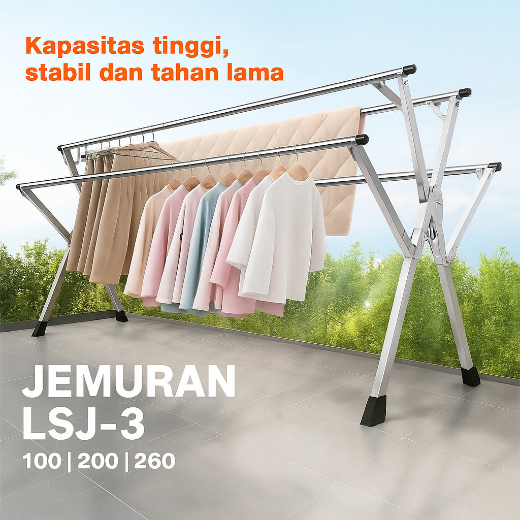 Jemuran Baju Stainless Jemuran Pakaian Jemuran Lipat Jemuran Stainless