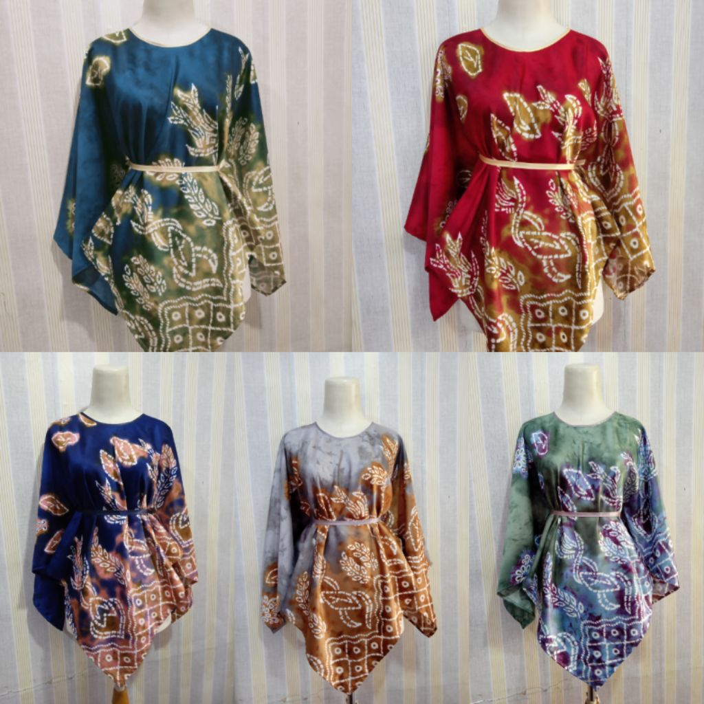 CAPE PONCHO SASIRANGAN EMERALD/ATASAN SASIRANGAN WANITA/BLOUSE SASIRANGAN BANJAR/MURAH/COD