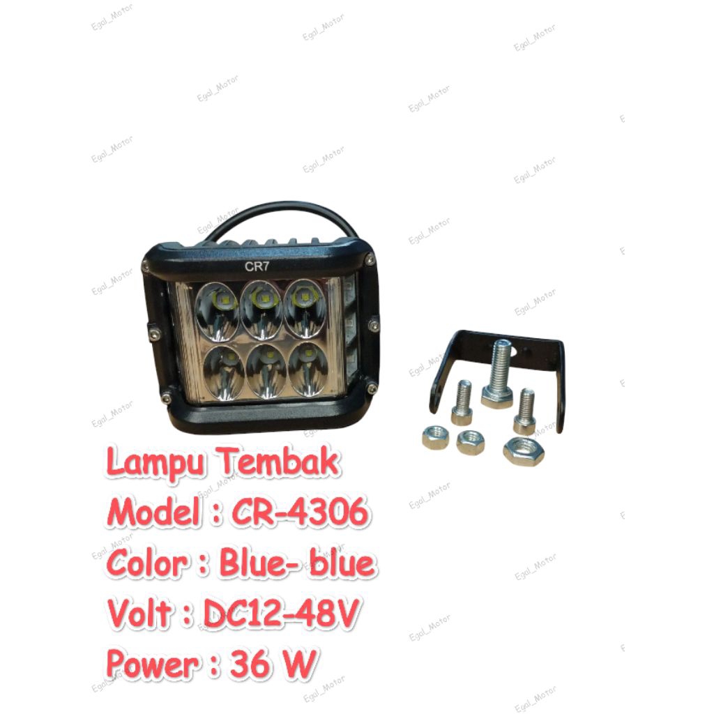 Lampu Tembak Sorot 6 Mata LED CR7