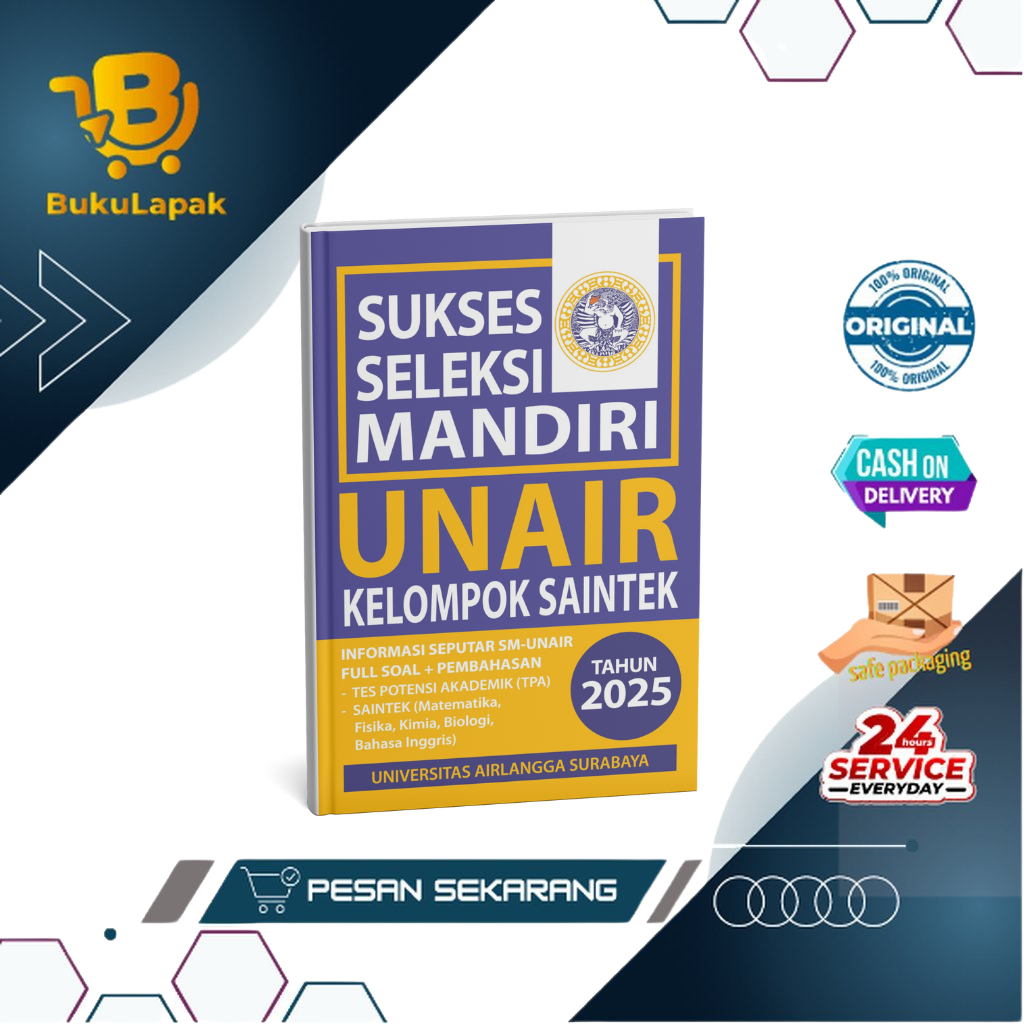 Buku Tes Mandiri - Sukses Seleksi Mandiri UNAIR SAINTEK 2025 - Buku Tes Masuk Unair 2025