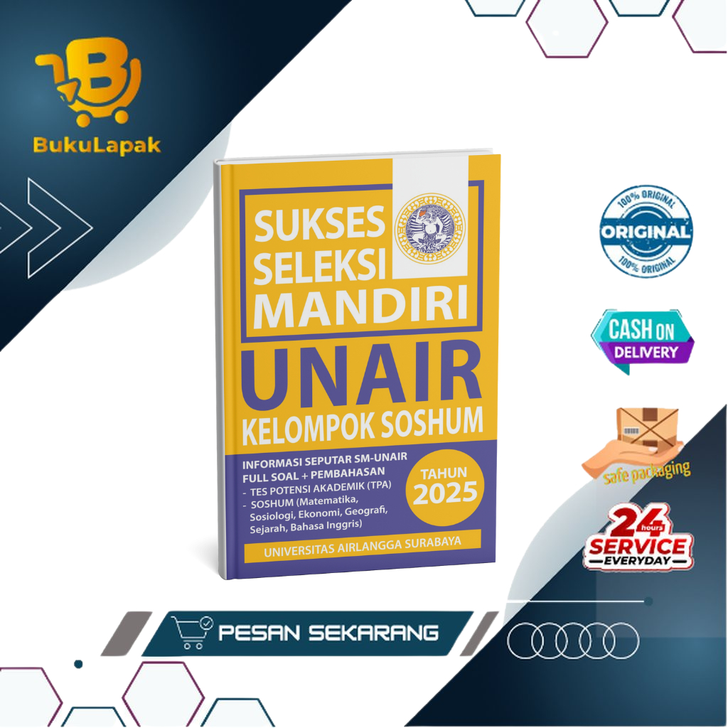 Buku Tes Mandiri - Sukses Seleksi Mandiri UNAIR SOSHUM 2025 - Buku Tes Masuk Unair