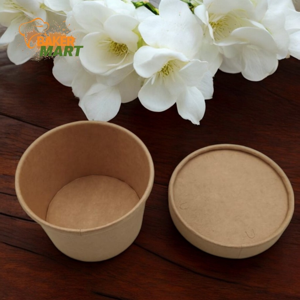 Brown Paper Cup/ Cup Brownies Potong & Ice Cream 8oz/12oz/16oz isi 5pcs