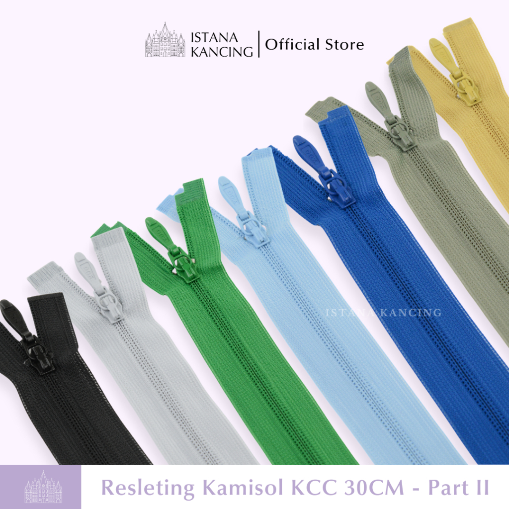 Resleting Kamisol 2 Longtorso Bustier KCC 30cm Open End KCC Zipper | Istanakancing.id