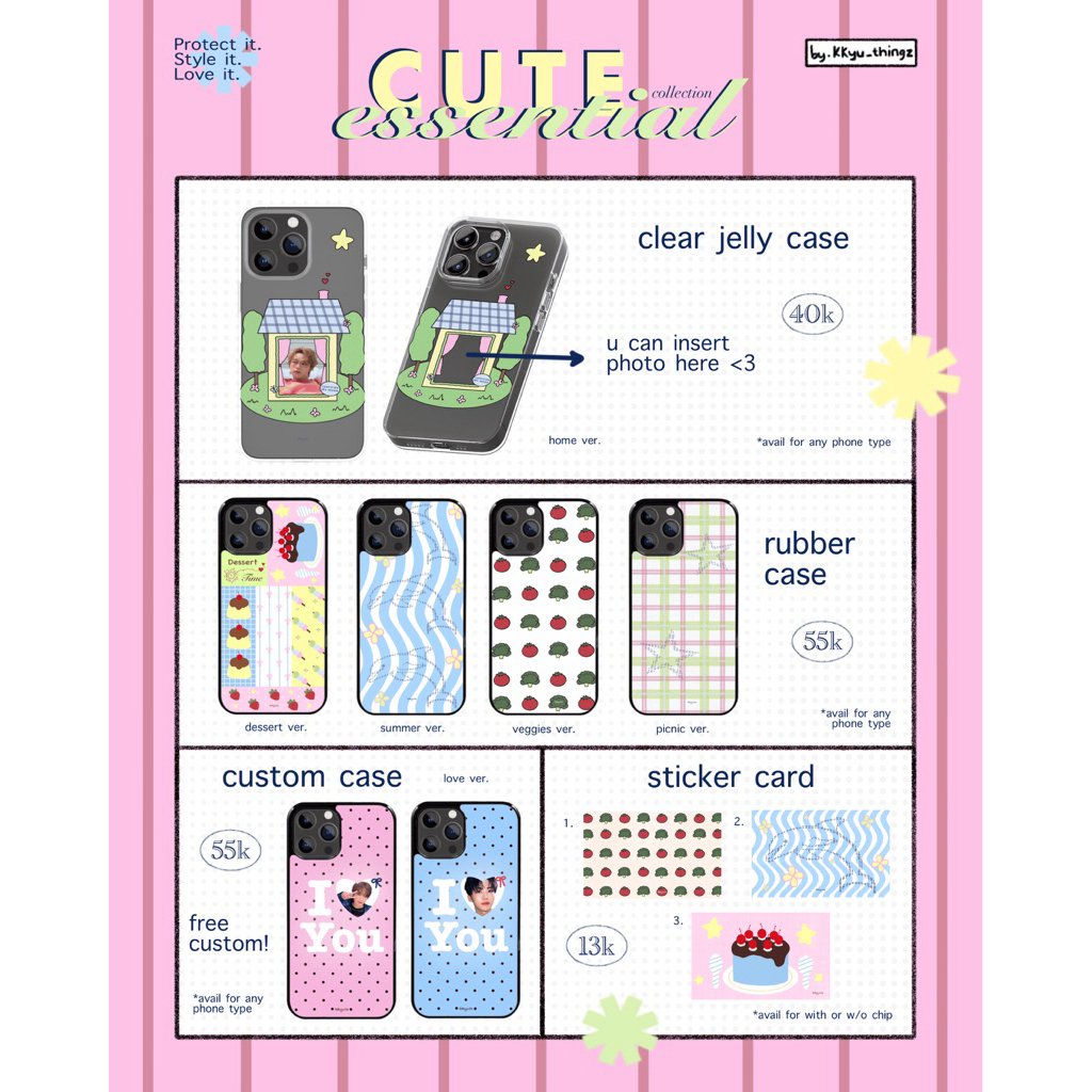 Cute Essential Phone Case || by. kkyu_thingz