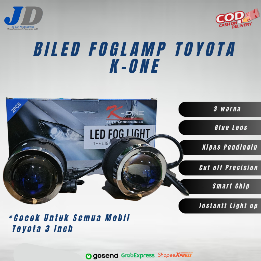 Biled Foglamp Toyota / Lampu foglamp 3 Inci Toyota / Lampu Biled foglamp Toyota