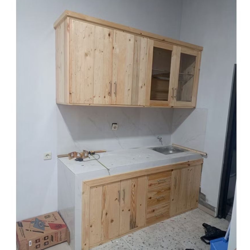 Kitchen Set bahan kayu jati belanda harga per meter