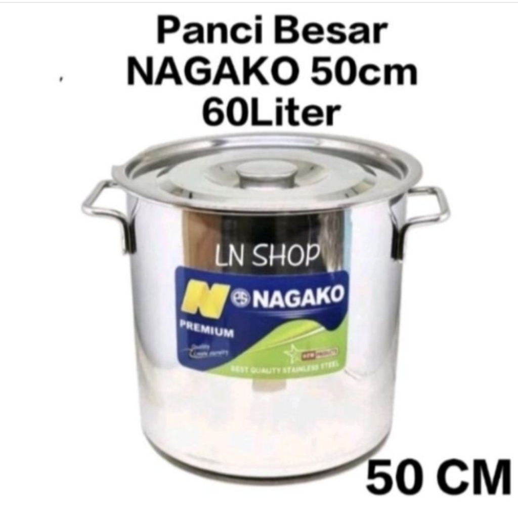 Panci Stokpot Jumbo Stainless Steel 50cm