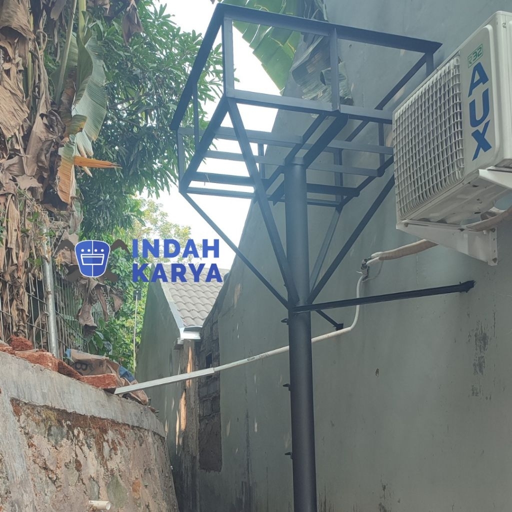 Menara air tiang toren 1 tiang besi pipa