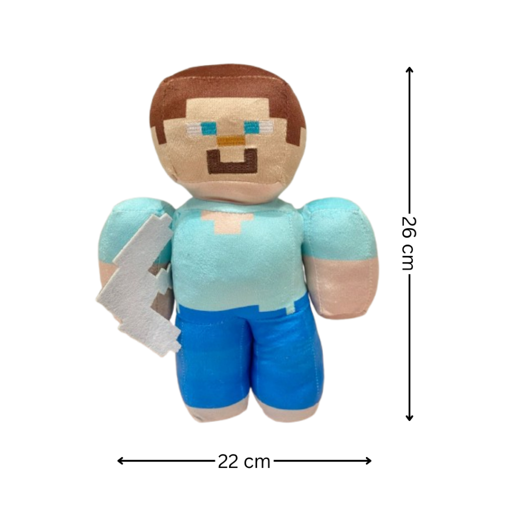 boneka minecraft steve plush