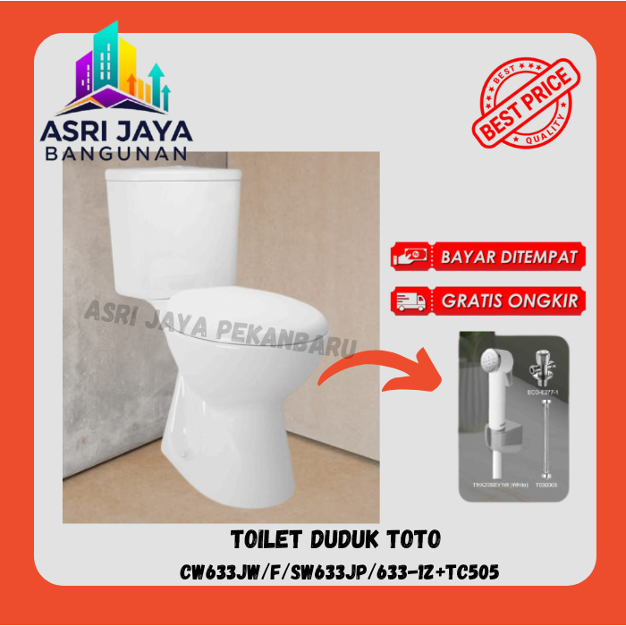 

Toilet / Closet / Kloset duduk Toto ( Set ) CW 633 JW / F / SW 633 JP/ 633-1Z + TC505 Rough In 220 mm /// (Khusus Daerah Luar PEKANBARU, Harap Chat ADMIN Terlebih dahulu)