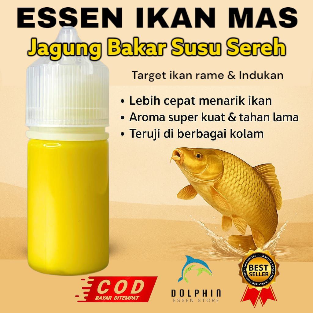 ESSEN JAGUNG BAKAR SUSU SEREH essen ikan mas spesialis lomba, Essen Ikan Mas Aroma Jagung Bakar Susu