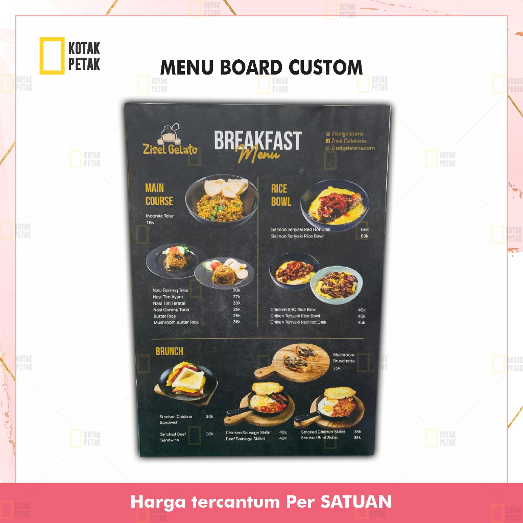 

Daftar Menu Board Tebal - 2 Sisi / Menu Kuliner / Papan Menu
