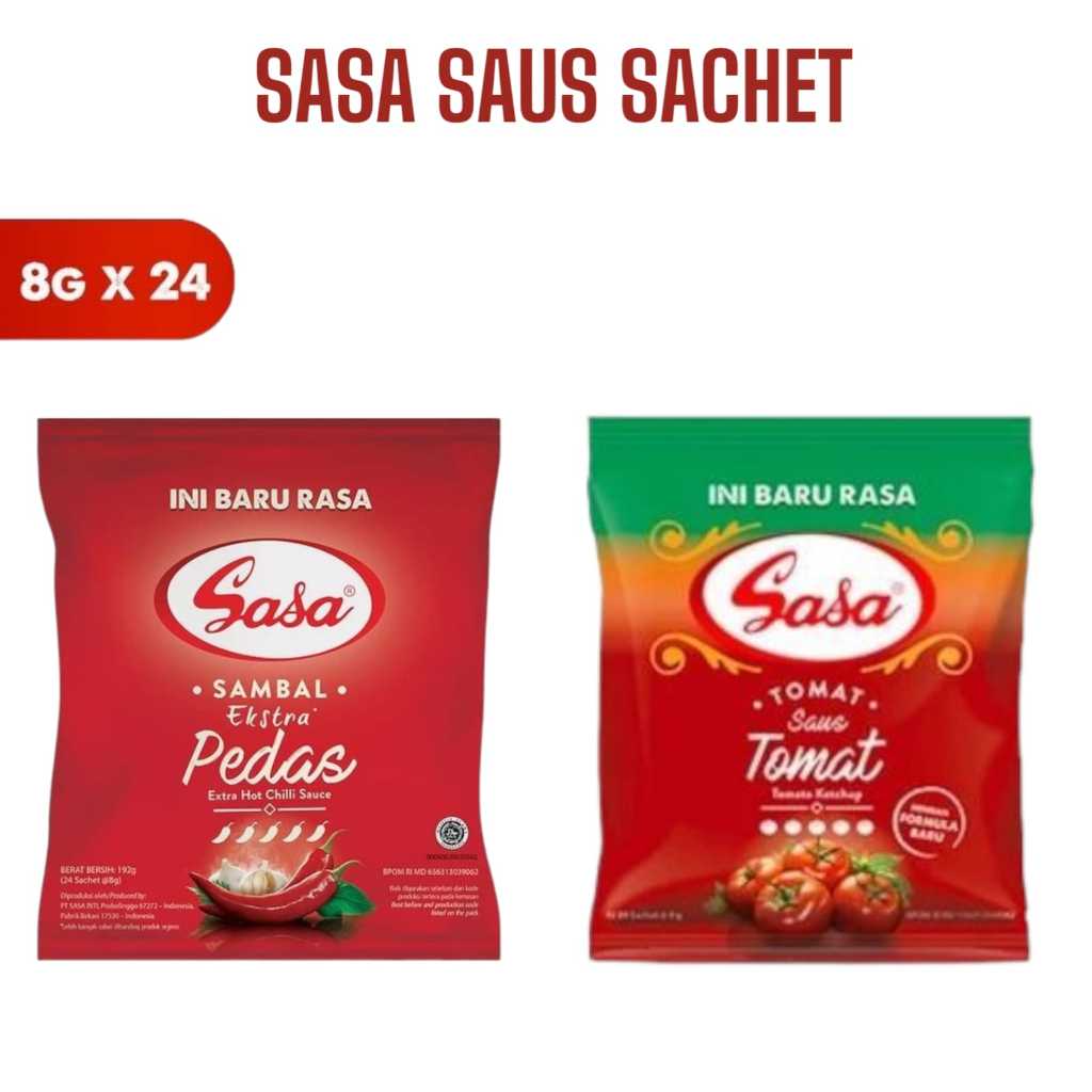 

-MTZ- ASK SASA Sambal Extra Hot | Saus Tomat Sachet [8 gr x 24pcs]