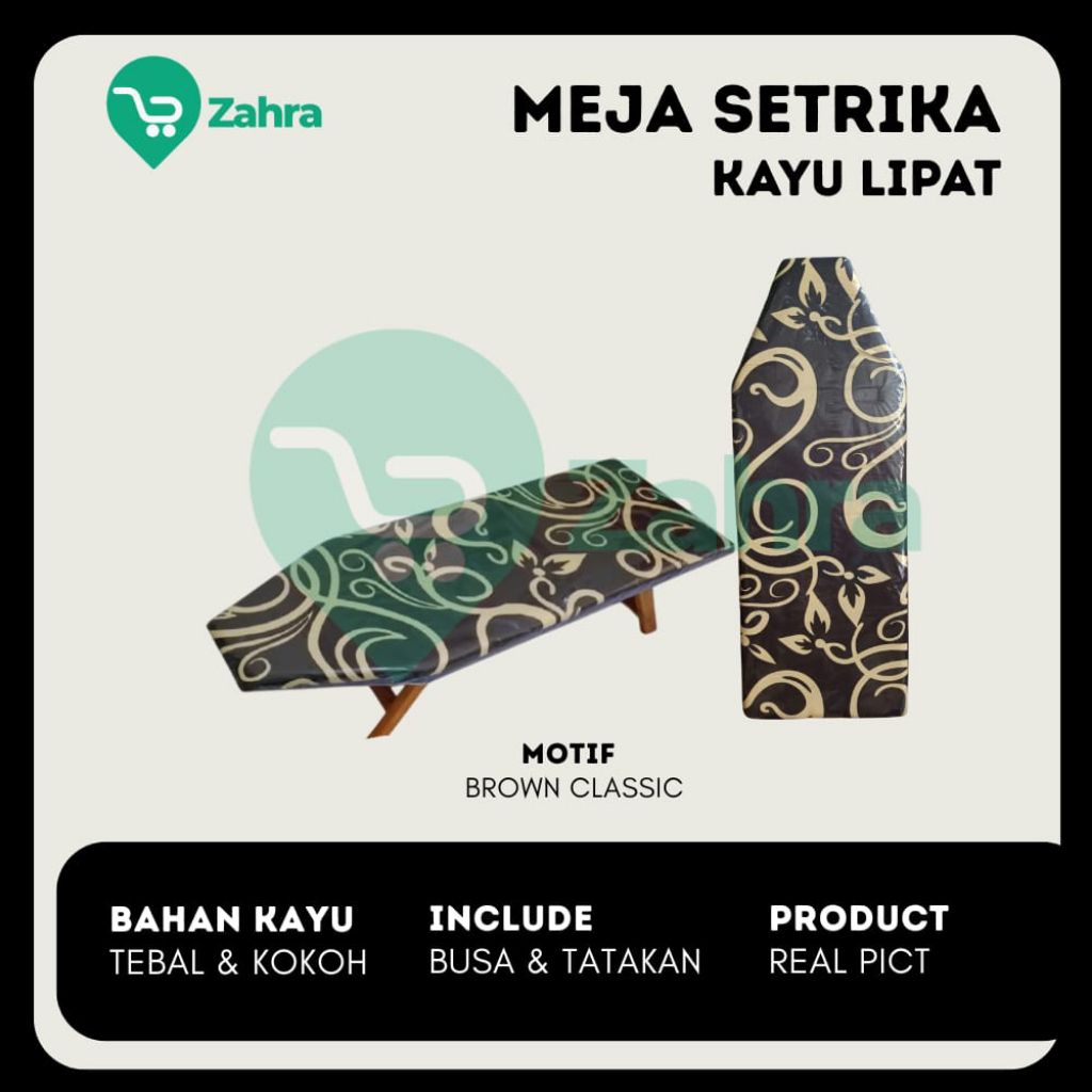 Meja Setrika Kayu Lipat