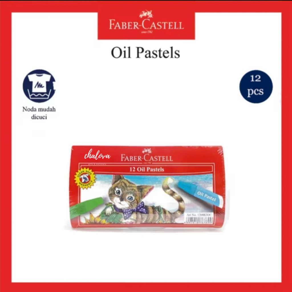 

[PCS] KRAYON FABER CASTELL OIL PASTEL 12 WARNA / CRAYON FABER-CASTELL 12 WARNA