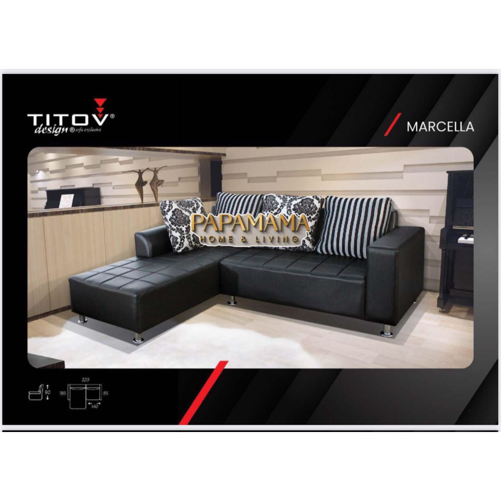 Sofa L Titov Marcella - Sofa Tamu Titov minimalis garansi 5thn - Medan
