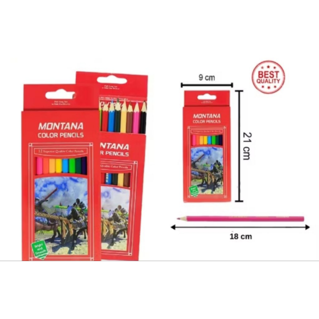 

Montana Pencil warna 1 gross 12 color pencils bright and smooth TH-700