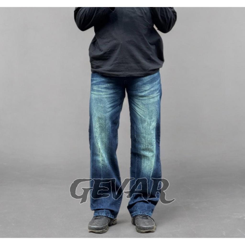 GEVAR - Celana Jeans Baggy Oversize Loose Fit Retro