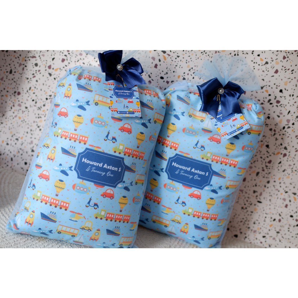 Bantal Katun Custom Cetak Full Print 1 Sisi | Hampers One Month | Hampers Birthday | Hampers Wedding