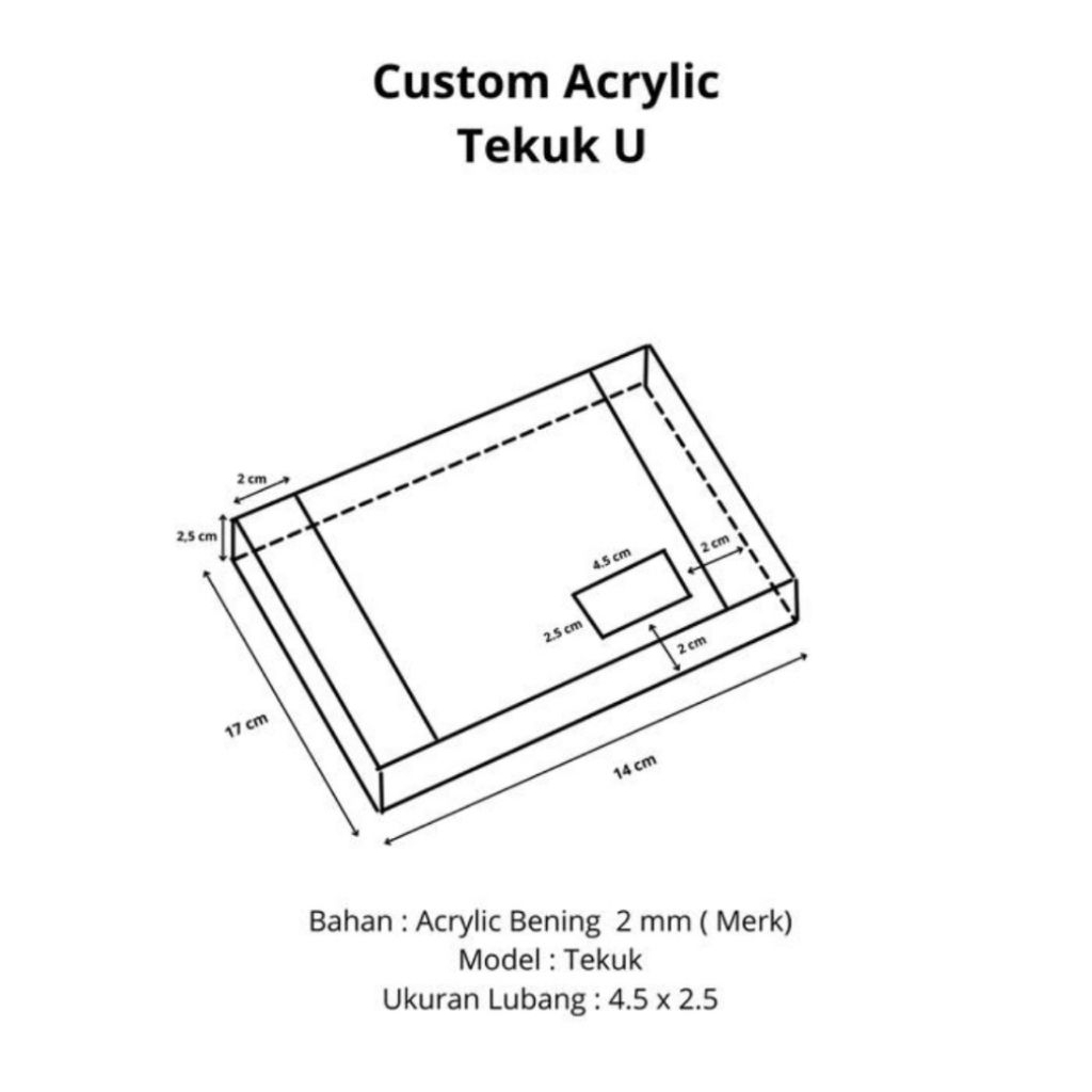 

Custom Acrylic / Akrilik 2 Tekuk Bentuk U