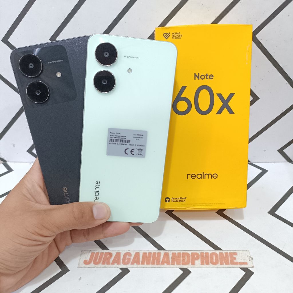 REALME NOTE 60X 4/128GB 4/64GB HP BEKAS SECOND FULLSET