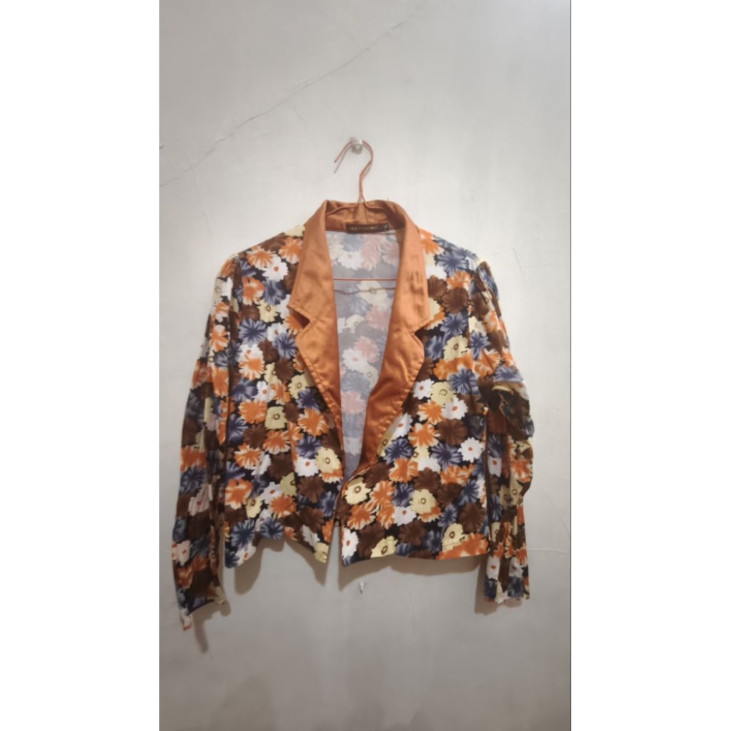 Preloved Blazer Wanita Floral Bunga Kantoran