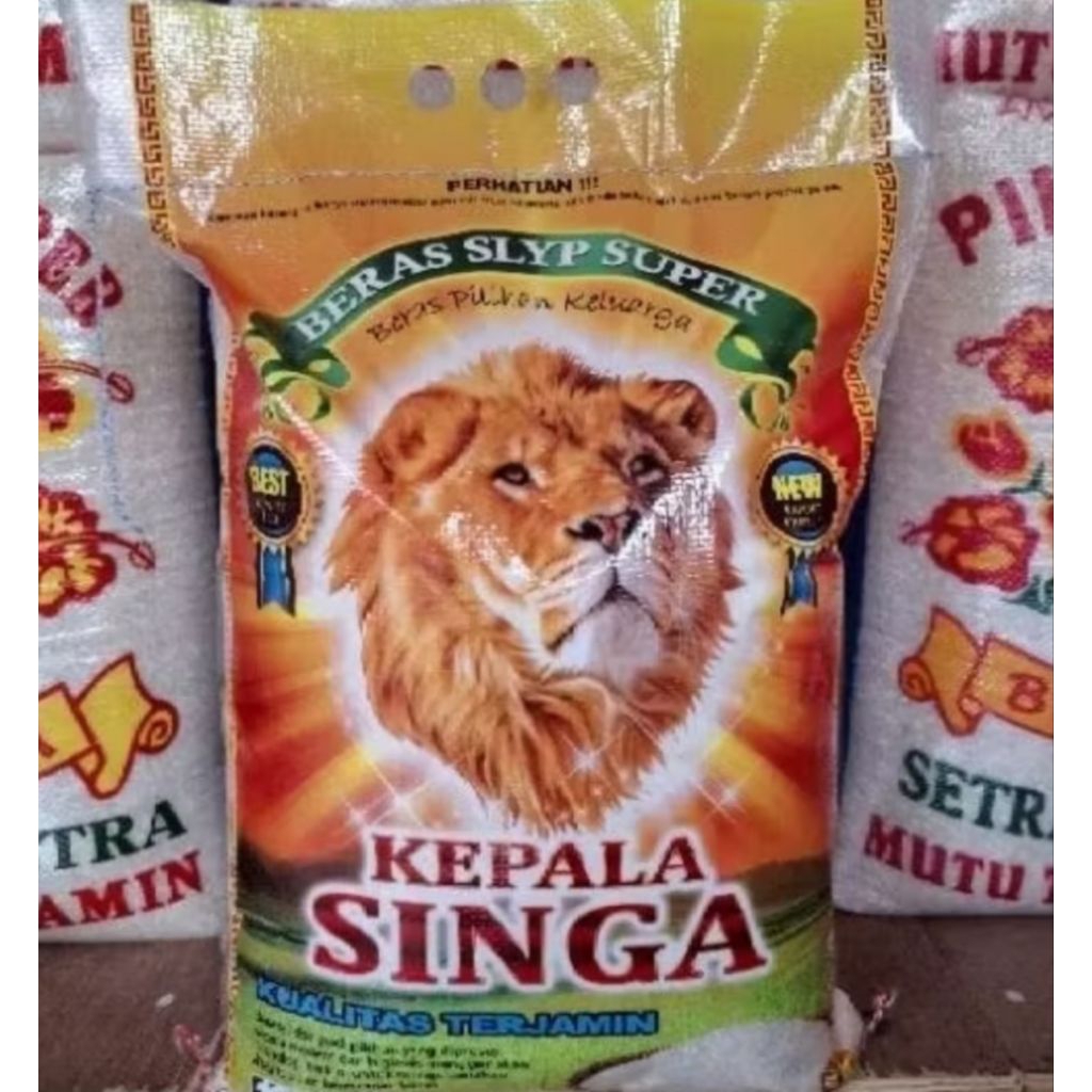 

beras slyp super kepala singa 25kg pelen