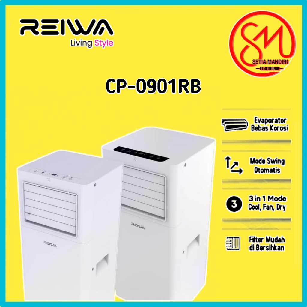 REIWA AC Portable 1PK & 1.5PK Tanpa Instalasi - Dingin Instan Praktis Dibawa Kemana Saja
