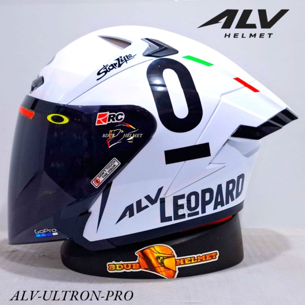 Helm ALV Ultron pro Leopard paket ganteng