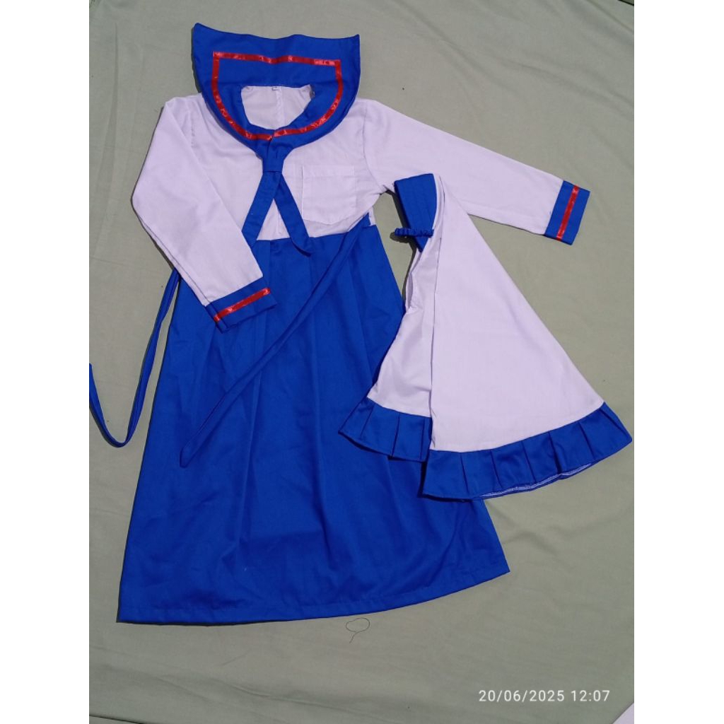 seragam biru muslim paud Tk