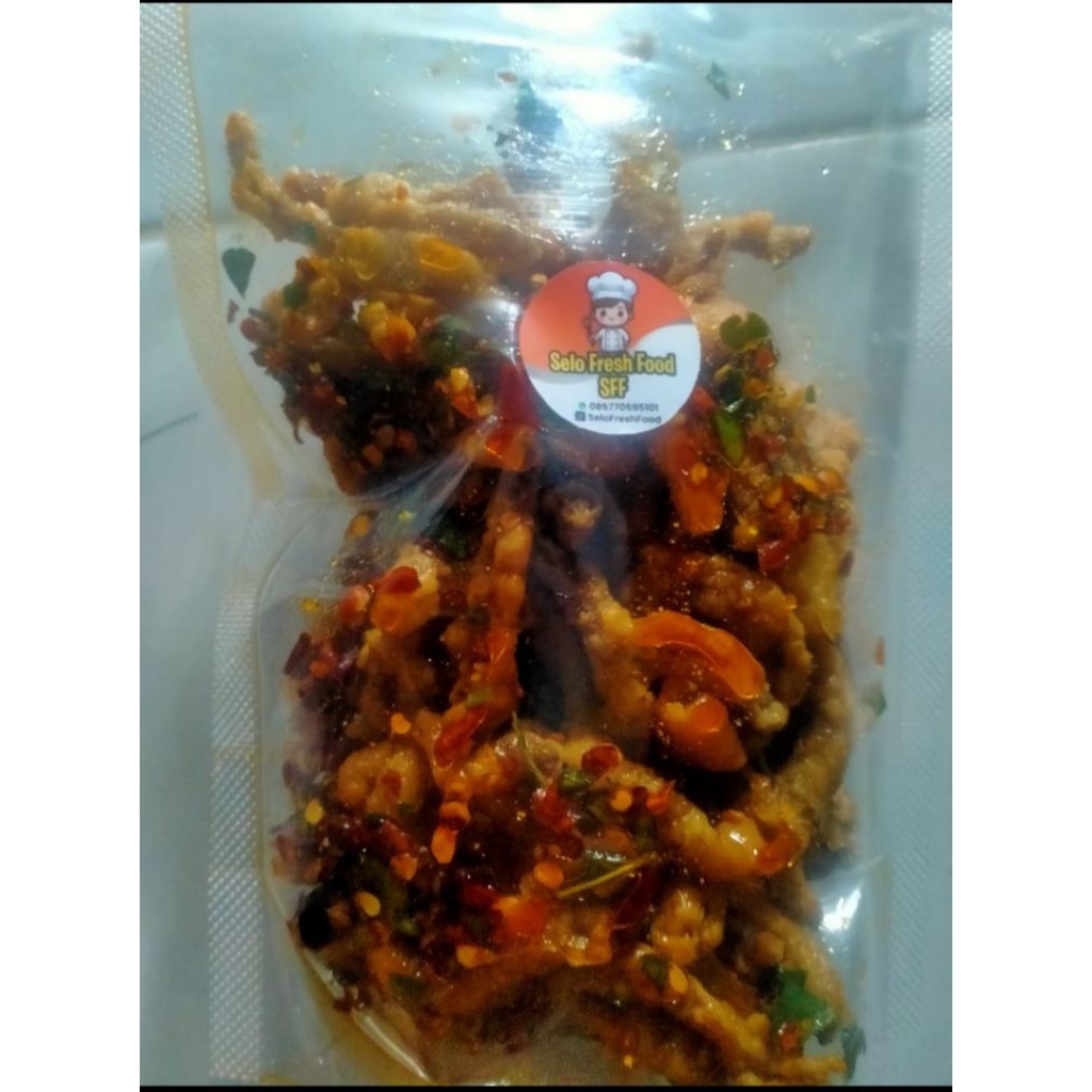 

keripik usus pedas daun jeruk