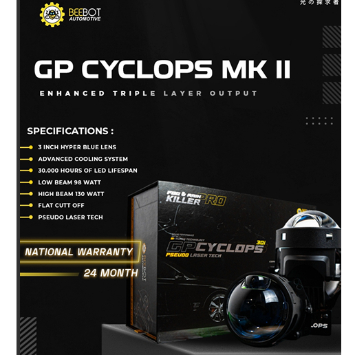 BEEBOT HEADLAMP PROJECTOR 3 inch - GP CYCLOPS MK II