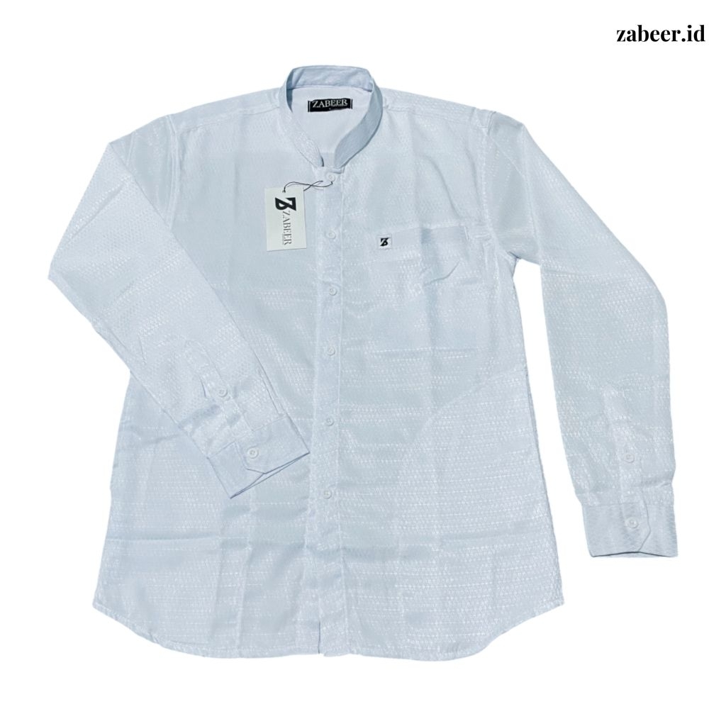 ZABEER Kemeja Koko Pria - Putih Doby