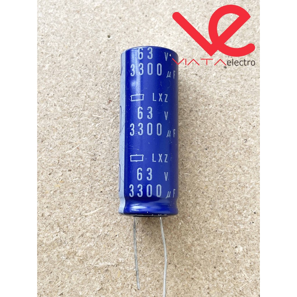 KAPASITOR ELCO 3300UF 63V KAWAT BIRU KAPASITOR CAPACITOR ELKO KAPASITOR 3300 UF 63 V ups ORIGINAL