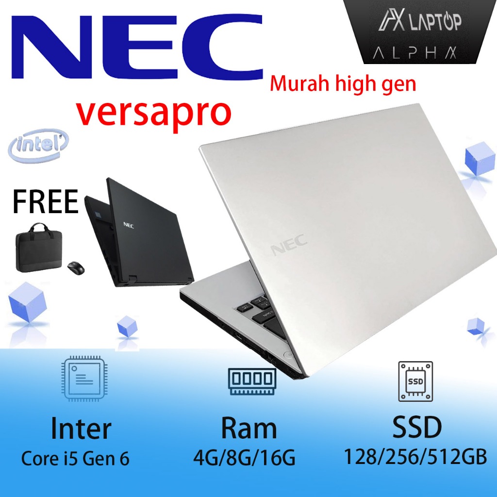 Laptop NEC versapro Murah Core I5 Gen 6/7/8 RAM 8GB SSD 256GB  Like baru  Mulus Bergaransi 1 Bulan M