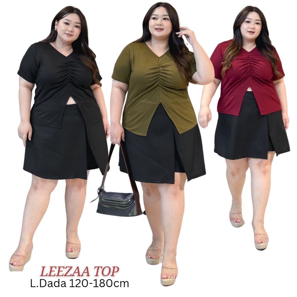 LEEZA Atasan Wanita Jumbo Knit Halus LD 120-180cm