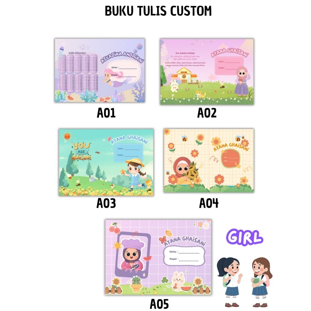 

Buku Tulis Custom Aesthetic ISI 38 Lembar