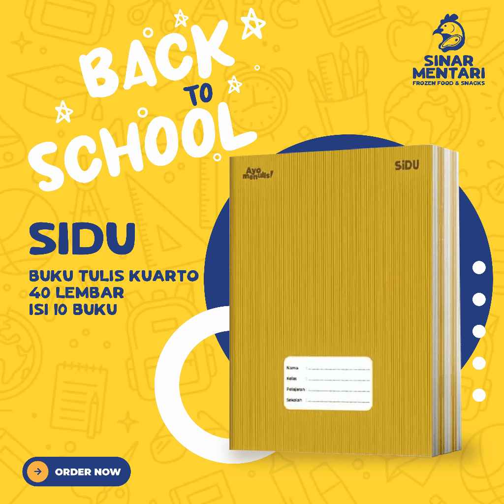 

SIDU Kraft Buku Tulis 40 lembar Kuarto / buku tulis kecil