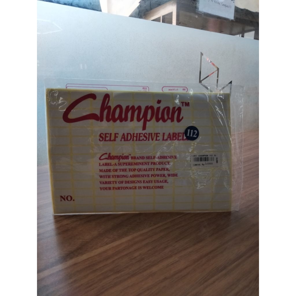 

Label champion 112 7s